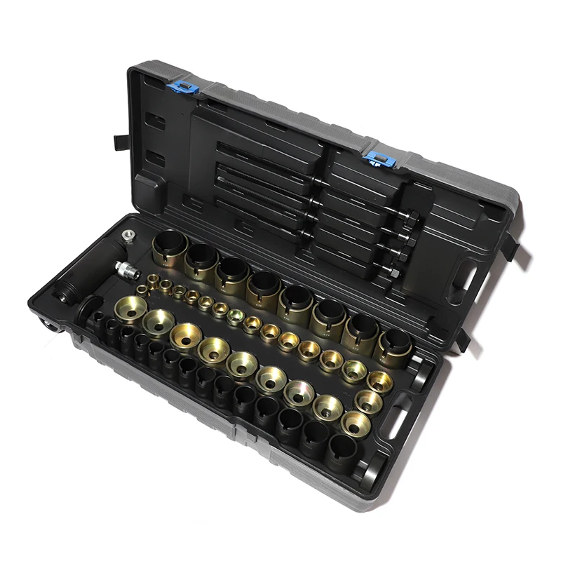 63 Pcs Universal Hydraulic Bearing/Bush Press Frame Kit Hydraulic Steering System Pull Tool Set XC2611