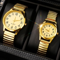 2-piece torque watch fashion male female female analog quartz set
