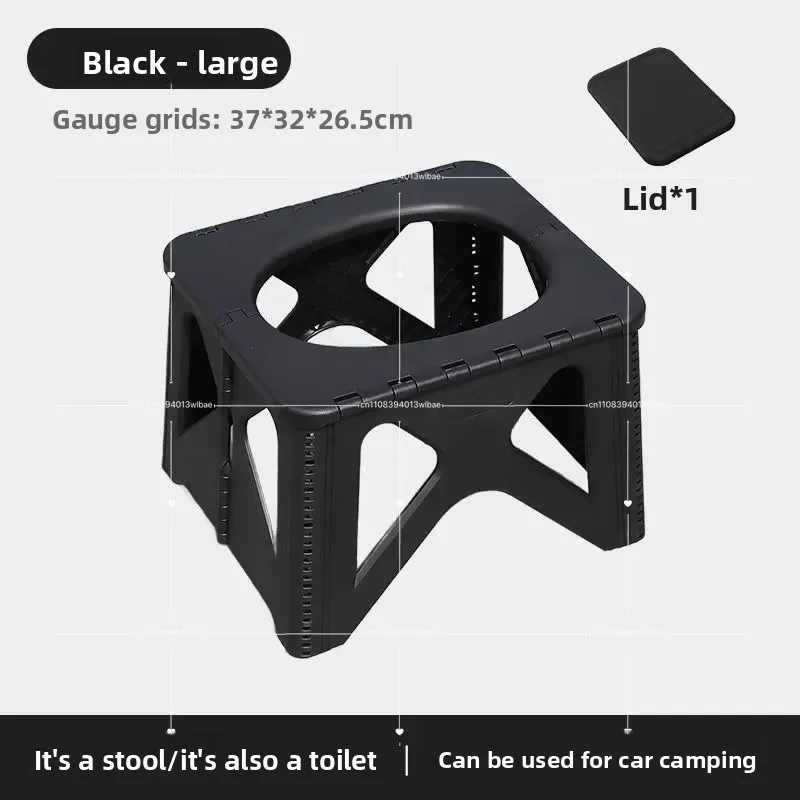 Outdoor Toilet Stool Emergency Camping Adult Portable Deodorant Folding Toilet Self-driving Travel Toilet Artifact