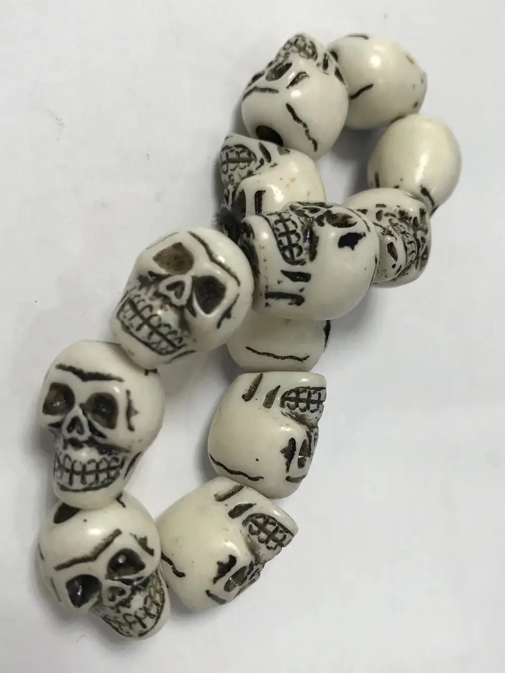 10 pcs Skull Beaded Bracelet Domineering Retro Punk Bracelet Gothic Hip Hop Rock Motorcycle Riding Jewelry Gift  ymm