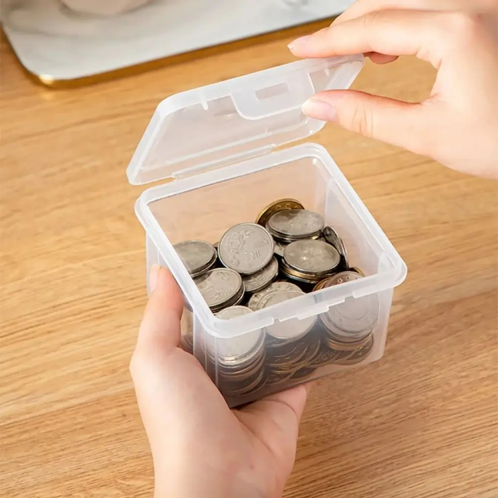 PP Paper Money Storage Box Large Capacity Convenient Currency Banknote Case Transparent Portable Coin Storage Collection Holder