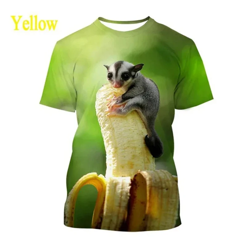 New Animal 3D Printed T-Shirt Cute Sugar Glider Pattern Summer Fashion Unisex Casual Personality T Shirts Men Women Tops Tees