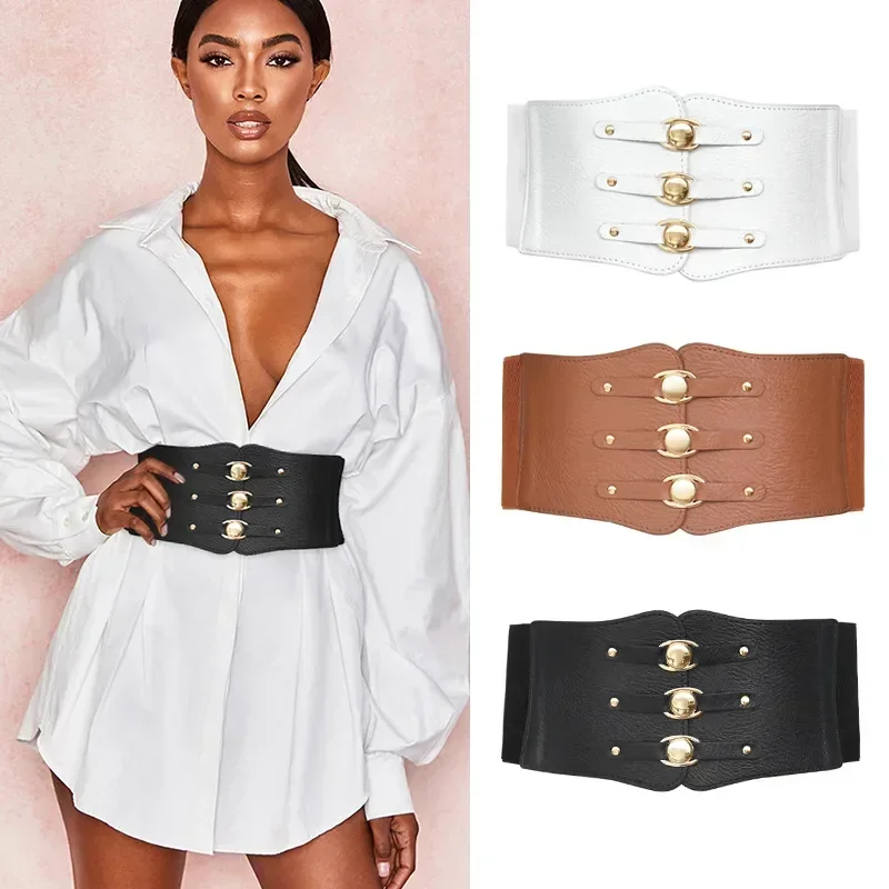 

Elastic Wide Corset Belts for Women Waist Belt Female Dress Waistband Big Stretch Cummerbunds Clothes Accessory