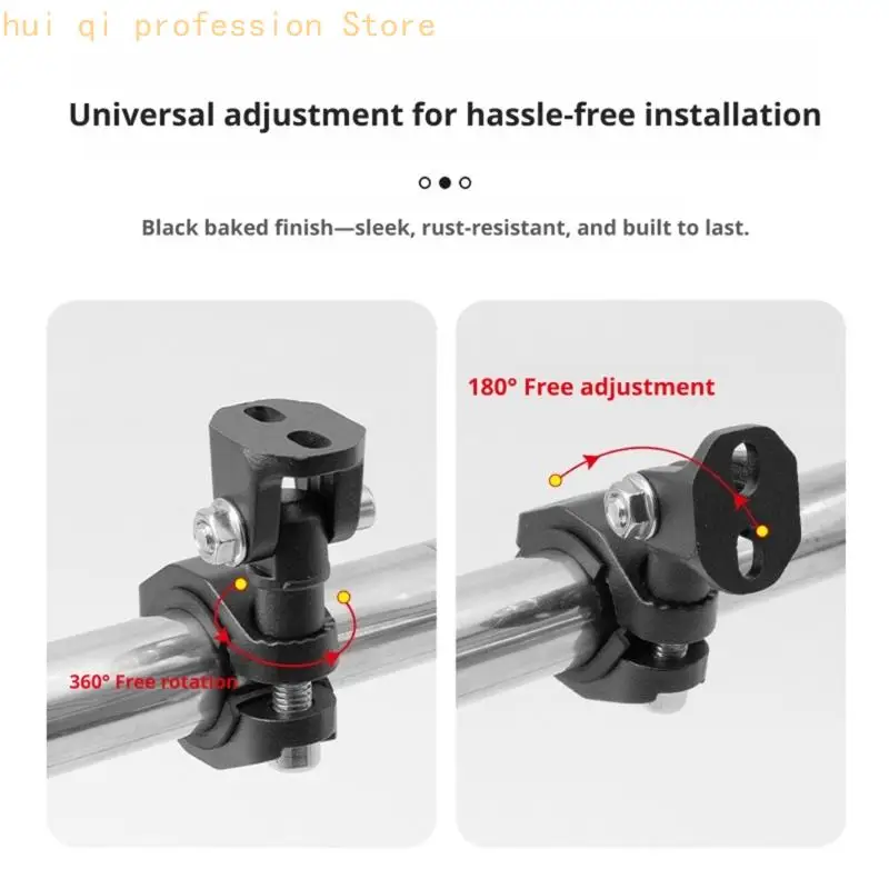 Motorrad-Gabellicht-Halterung für 22–32 mm Schutzbügel-Winkelpositionierung H8WE – Detail 4