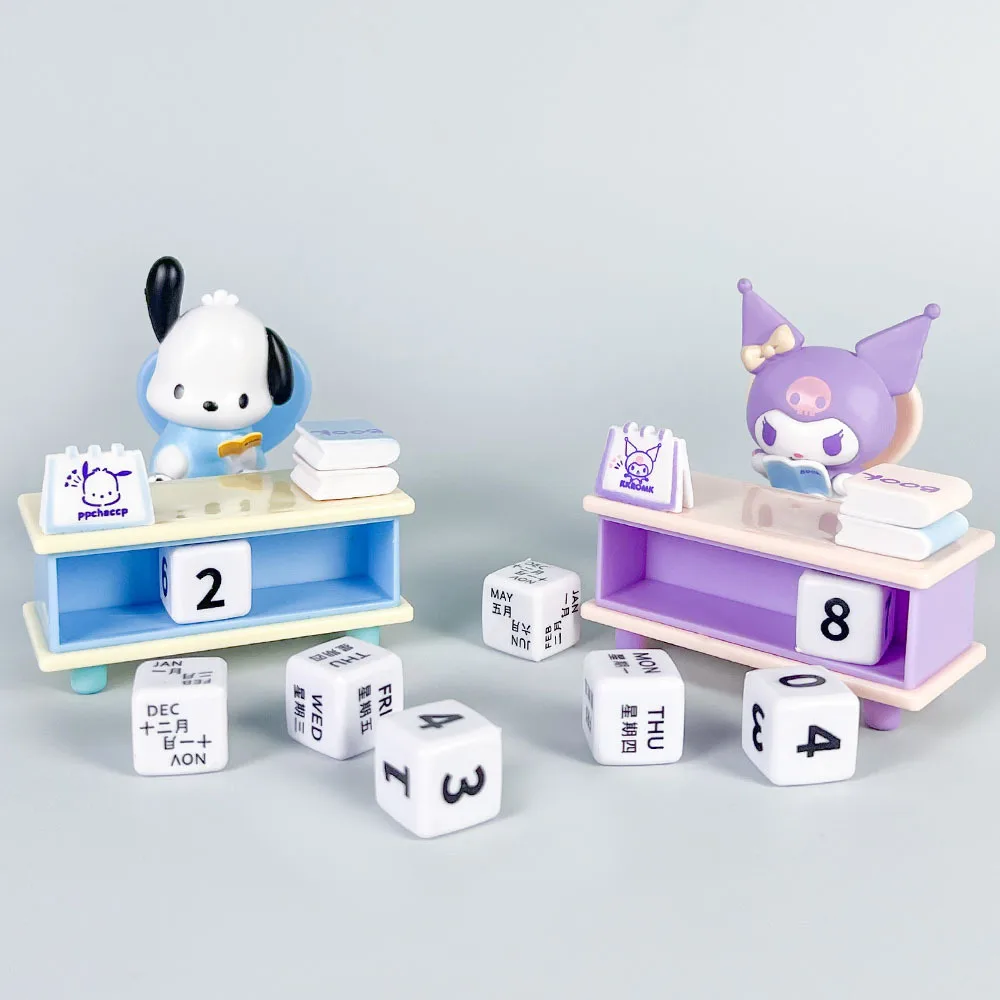 Sanrio Kuromi Pochacco Calendar Series Blind Box Accessories Cute Pacha Dog Desktop Children's Birthday Gifts Collectibles