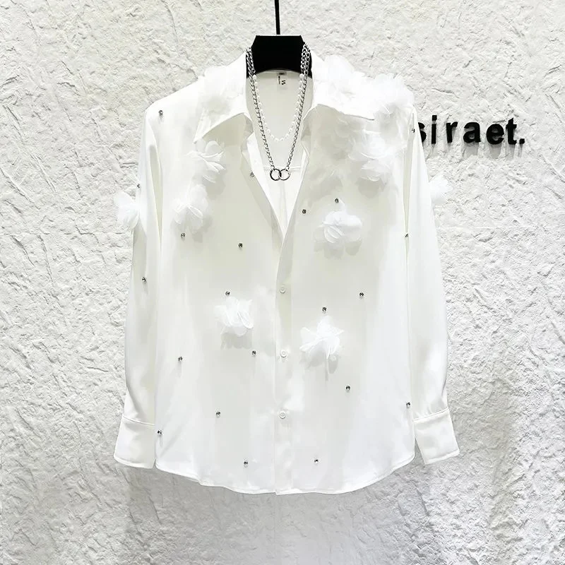 

Women's Shirt Niche Joker Long-sleeved Fashion Single-breasted V-neck Shirt Casual Brand Light Luxury Women's Spring and Autumn