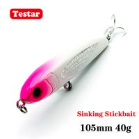 105mm 40g Testar Fishing Lures Sinking Pencil Bait Saltwater Stickbait Artificial Wobblers Hard Bait for Tuna GT Seabass Pesca