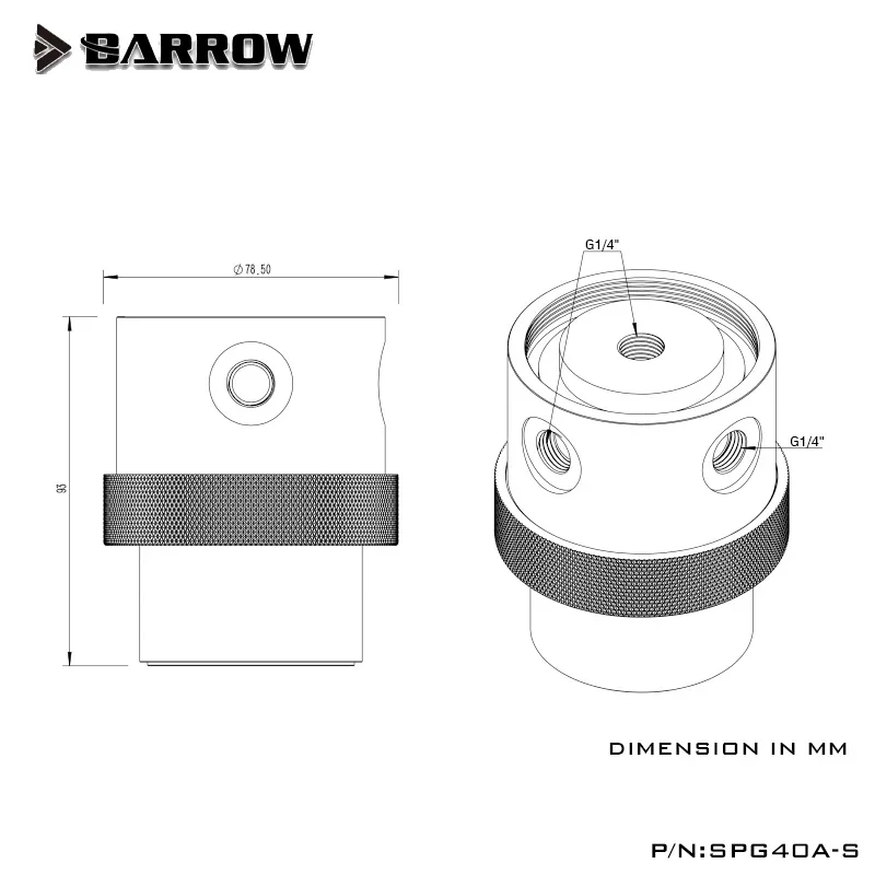 Imagem -02 - Barrow d5 Bomba Box Kit pc Sistema de Refrigeração de Água Fluxo Máximo 1260l h 18w Pwm Reservoir Combo Spg40a-s