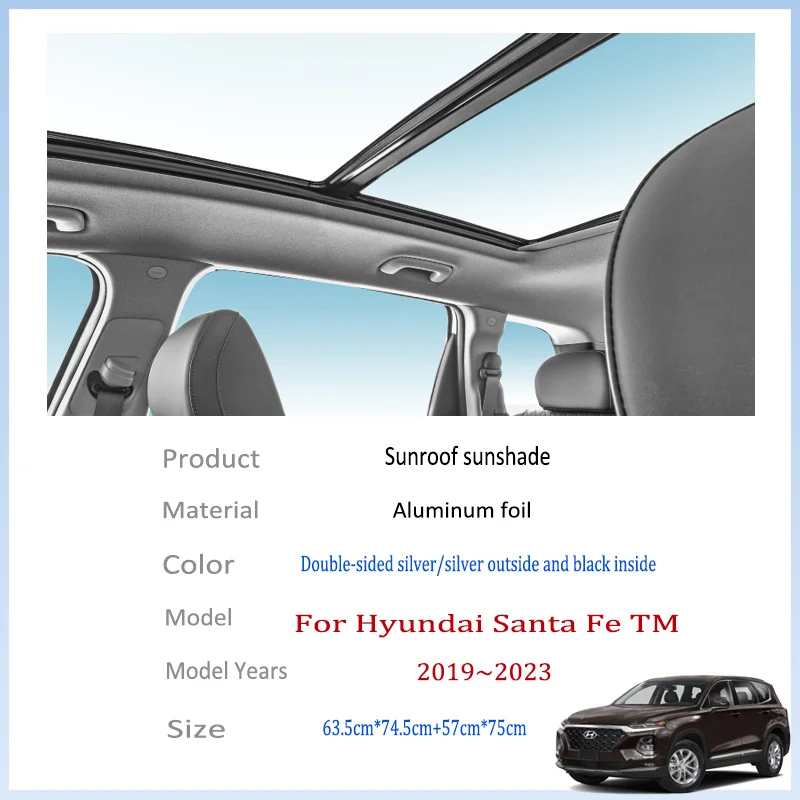For Hyundai Santa Fe TM 2019~2023 2020 2022 Car Sun Shades Cover Sunroof Sunshade Protector Anti-UV Heat Isolate Accessories