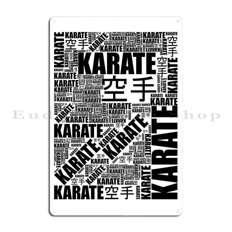 Karate Japanese Martial Art Metal Sign Club Kitchen Customize Designer Club Tin Sign Poster