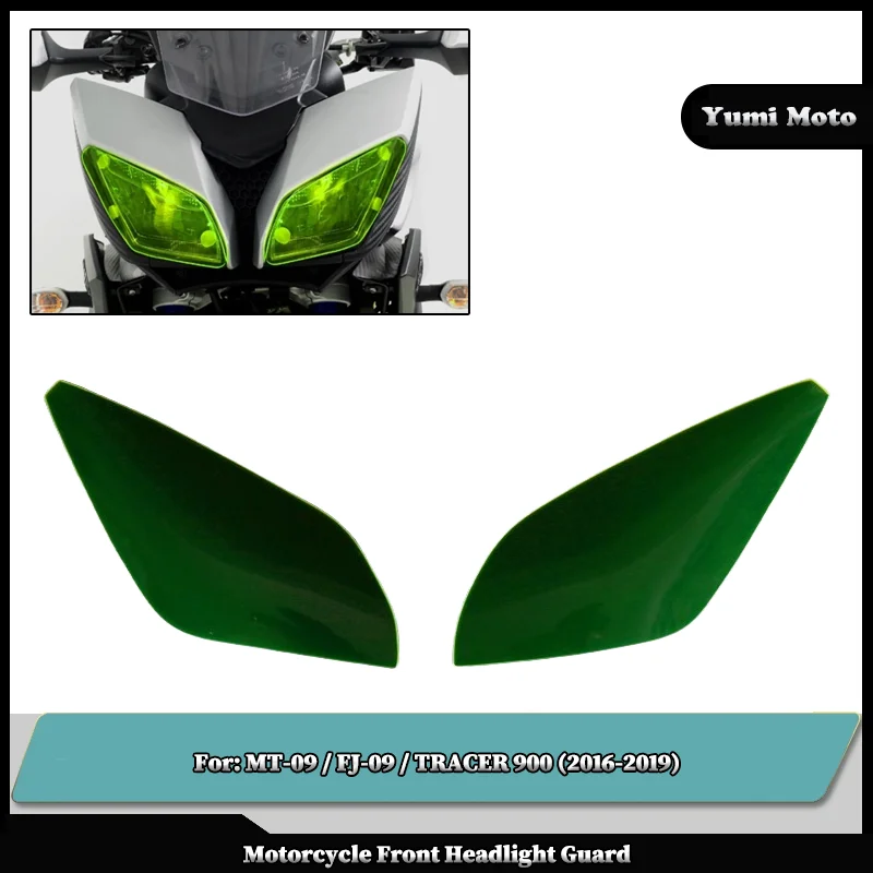 オートバイのヘッドライトガードヘッドライトシールドスクリーンレンズカバープロテクターヤマハ-fj-09-mt-09-トレーサー-900-2016-2019-mt09-fj09