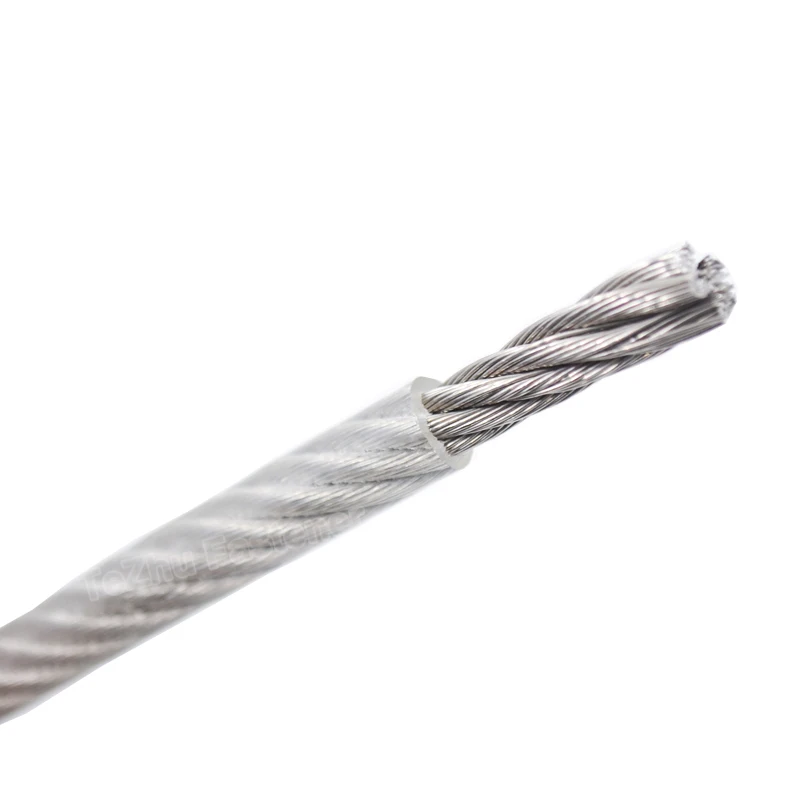 10Metre Steel Wire Rope Cable Clothesline PVC Coated Transparent 304 Stainless Steel Rope Line Soft Dia 0.6~3mm Rustproof Sturdy