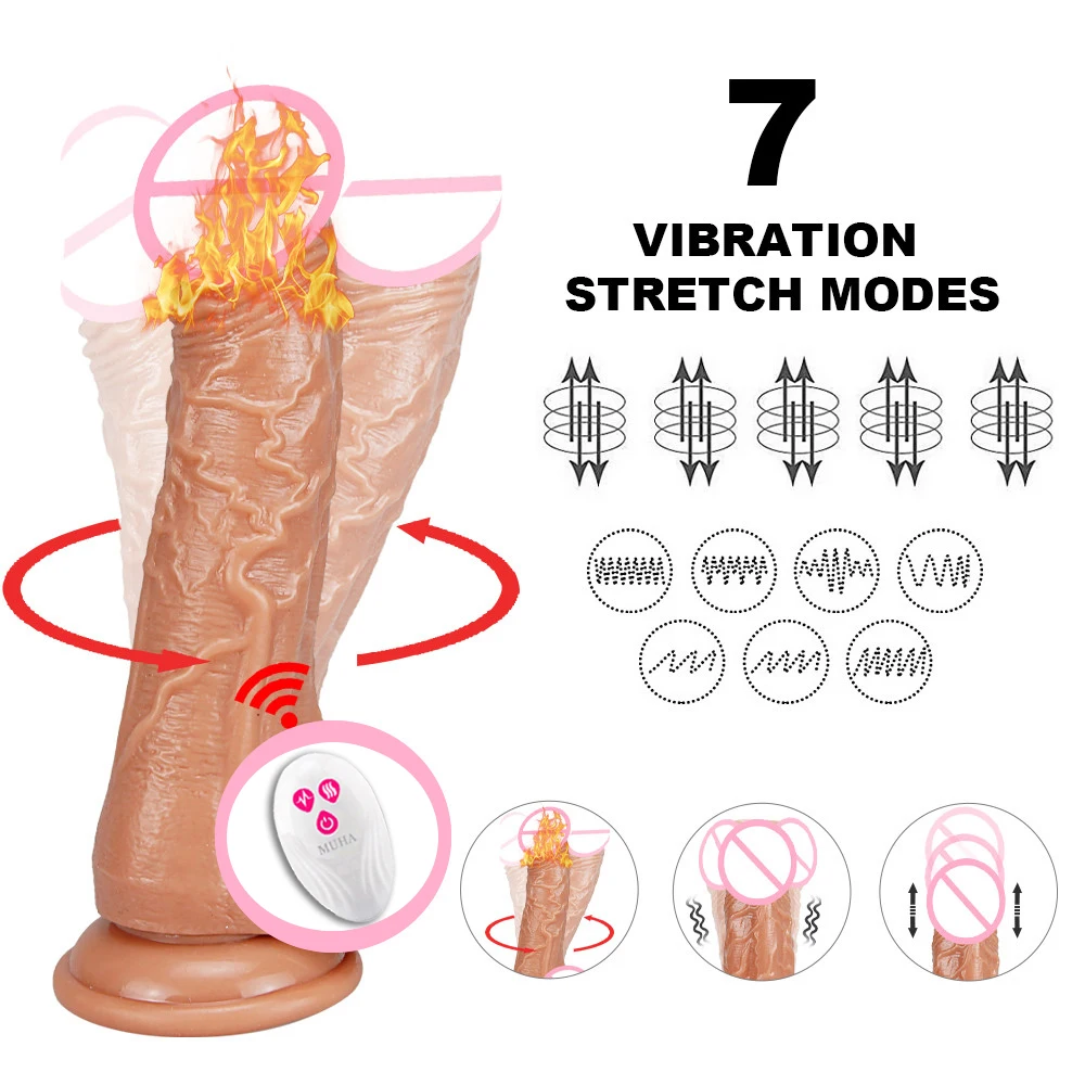 Thuwing Rotatie Afstandsbediening Dildo Vibrator Realistische Penis Gay Zuignap Masturbator Paar Grote Lul Voor Vrouwen Seksspeeltjes