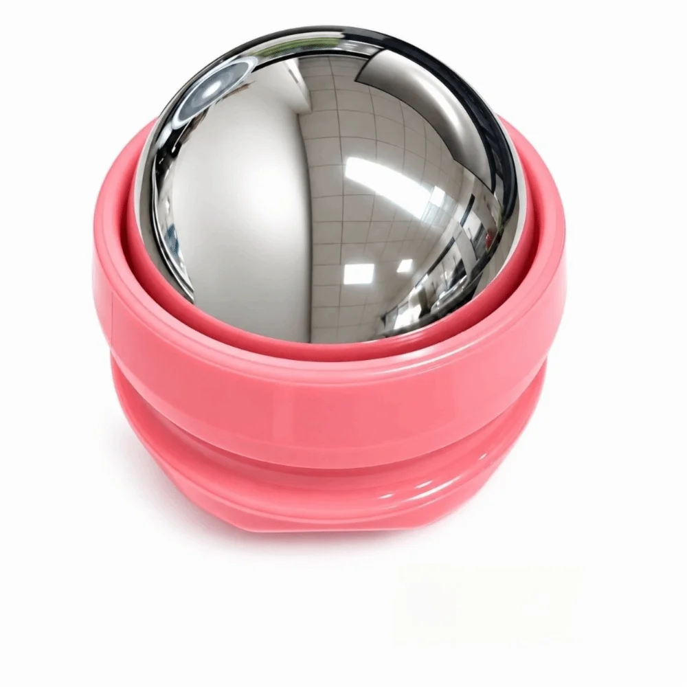360 Degree Rotating Massage Roller Ball Dual Hot Cold Use Stainless Steel Cold Hot Massage Roller Ergonomic Grip