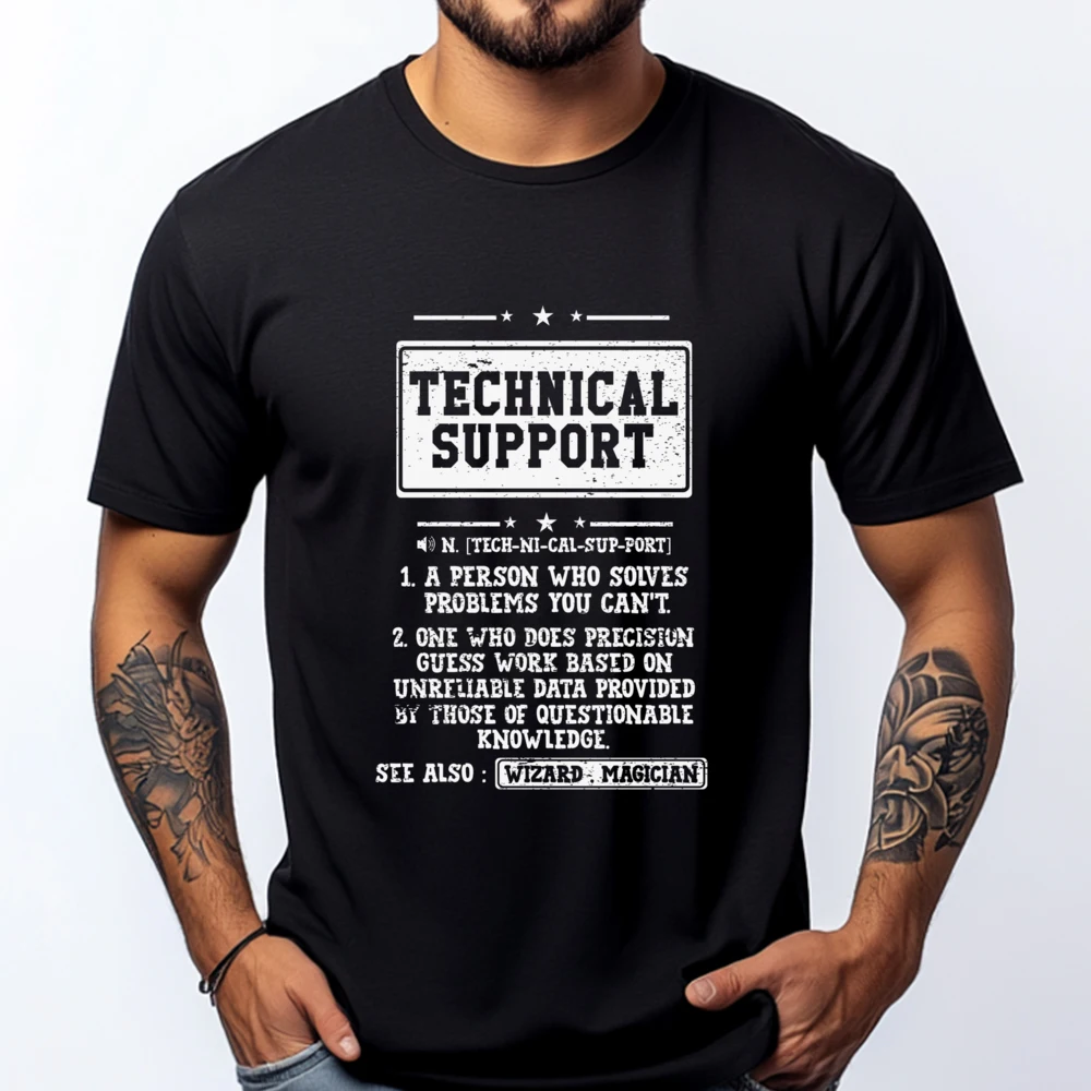 

Tech Support Definition Computer It Geek Mens Clothing 2024 Original Mens T-Shirts