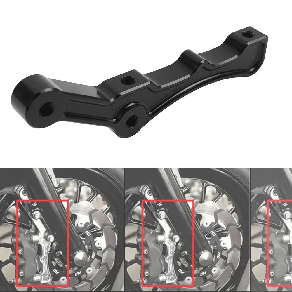 Black CNC Radial Front Brake Caliper Bracket Mount For Harley Touring Dyna Softail Sportster Fit 11.5
