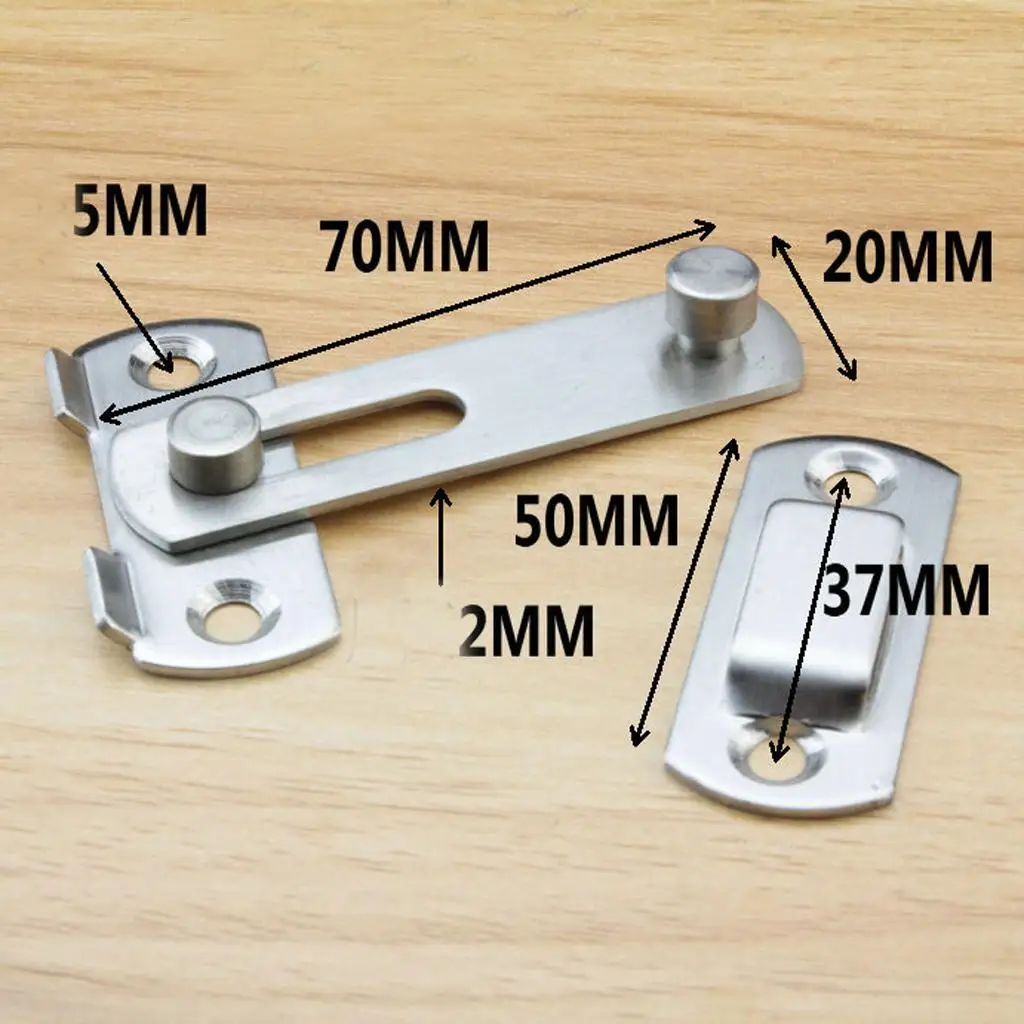 Stainless Steel Door Catch Latch Lock Durable Privacy Bolt for Bathroom Closet Storehouse Use