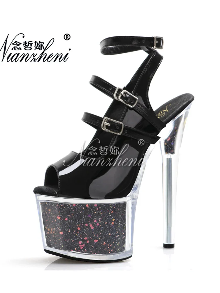 

Fashion 8Inch Exotic Dancer Belt Buckle Platform Womens Ankle Boots 17cm Nightclub Gothic Stripper Heels Pole Dance Sexy Fetish