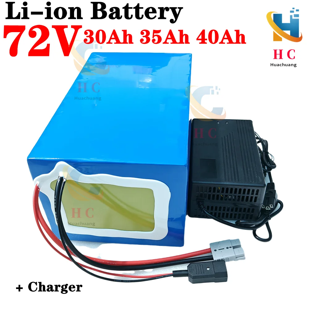 High capacity 72v 40Ah 72v 35Ah 30Ah li-ion battery pack 100A BMS electric surfboard jet lithium power motor 10000w + 5A charger