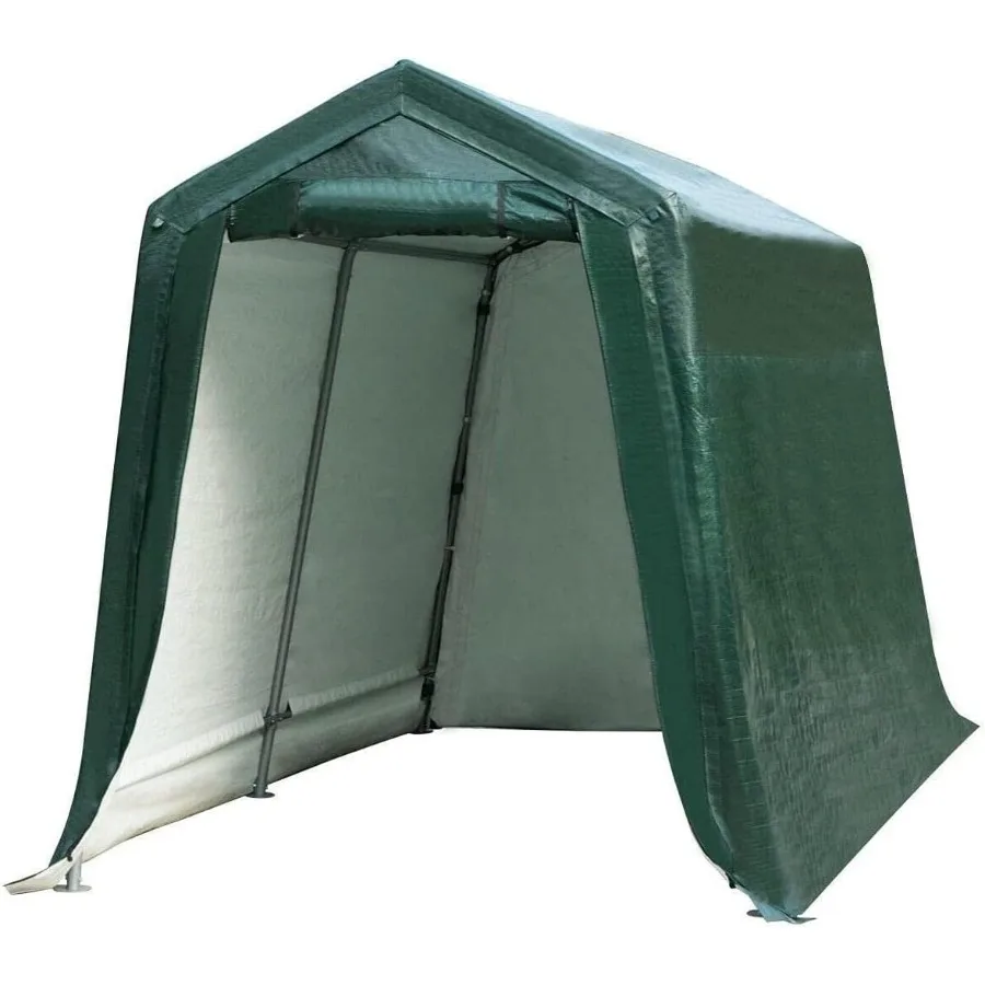 

7 Ft x 12 Ft Outdoor Carport Patio Storage Shelter Metal Frame and Waterproof Ripstop Cover for Motorcycle and ATV Car