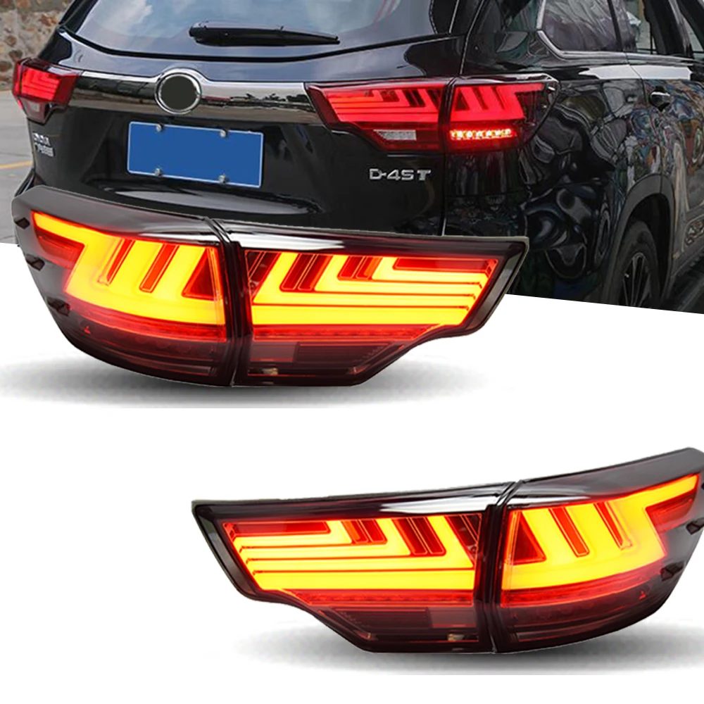 

Taillights For Highlander LED Rear lights 2015-2019 Tail Lamp Car Styling DRL Dynamic Turn Signal Reverse Auto Accessories