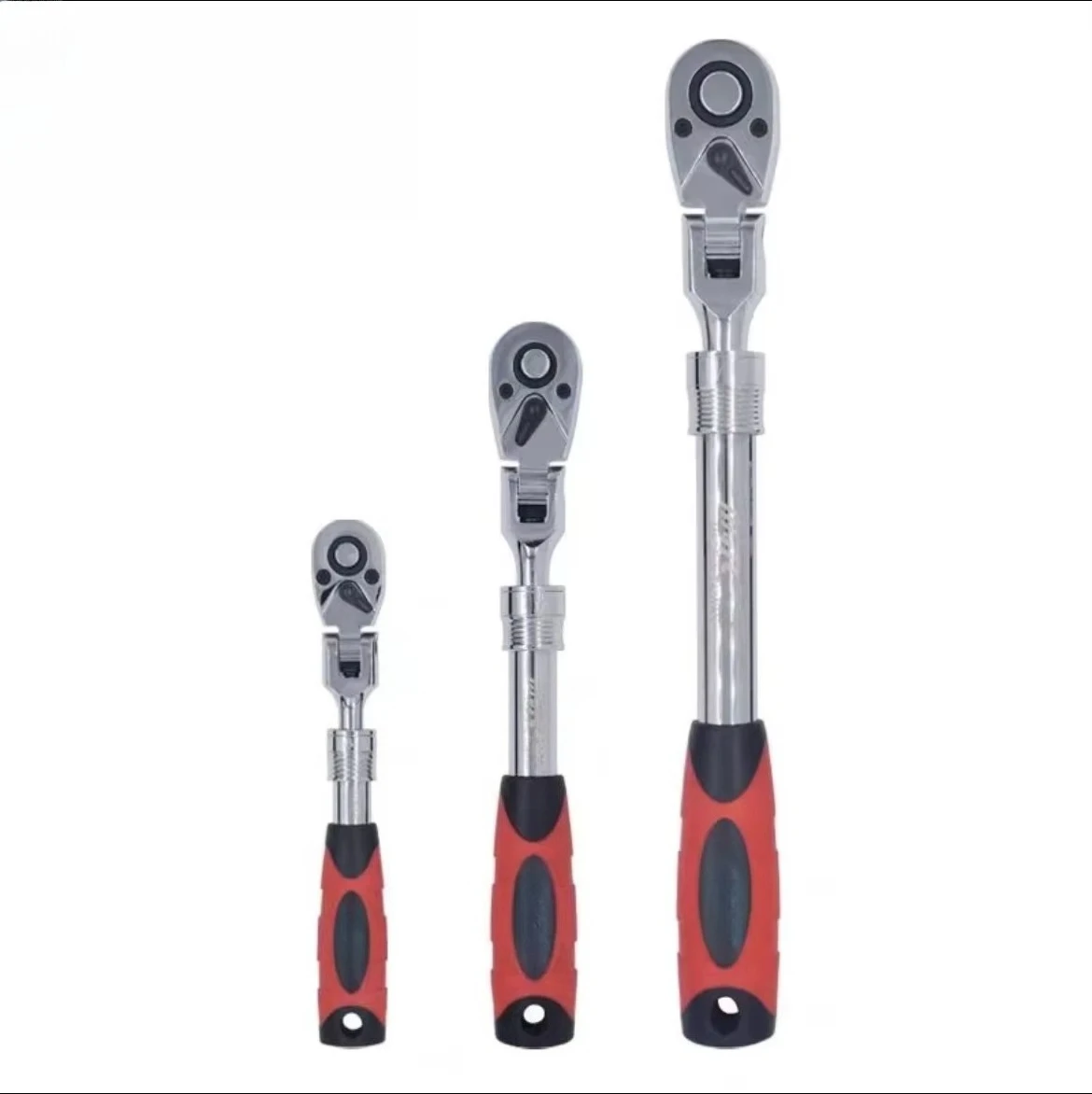 Special tools for car maintenance, telescopic shaking head fast ratchet wrench, large, medium and small, flying two-way 72 teeth