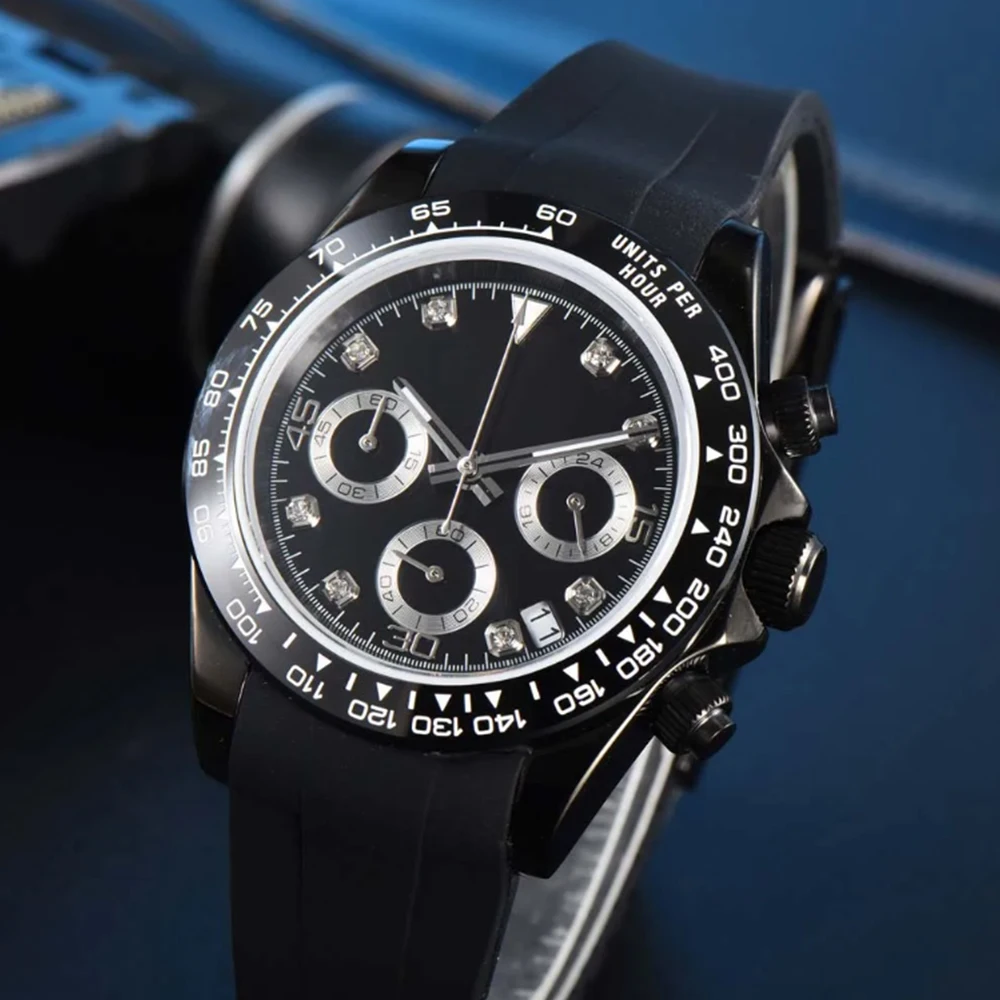 

Мужские наручные часы с кварцевым механизмом VK63, 39 мм, многофункциональный хронограф, водонепроницаемые, с сапфировым стеклом, роскошные спортивные кварцевые часы