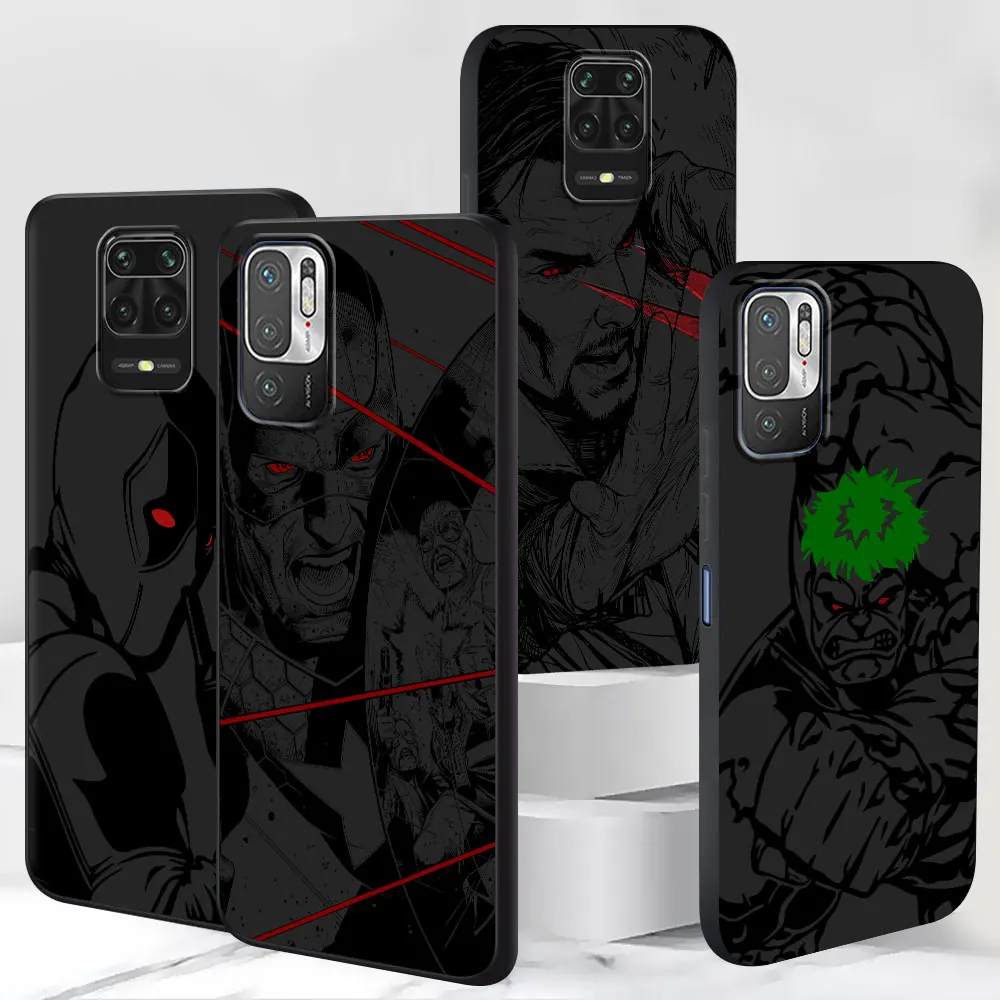 Marvel Super hero Case for Xiaomi Redmi 10A 10C 9C 12C 9A 9i 10 12 9 Prime 9T K40 Pro Soft TPU Mobile Phone Bag Cover