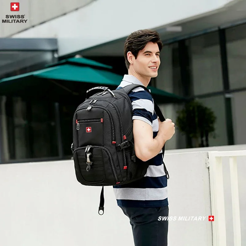 Imagem -06 - Mochila Impermeável para Homens Mochila de Negócios Mochilas para Laptop Bolsas de Viagem Escolar Estilo Suíço Grande Capacidade 156 Polegadas 17 Polegadas