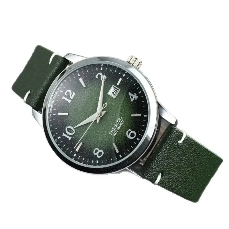 الموضة الشهيرة Hindenburg سلسلة كوارتز آلة رجال الأعمال الرجعية الترفيه ساعة رجالي موضة ساعة الألوان الخضراء أو البني