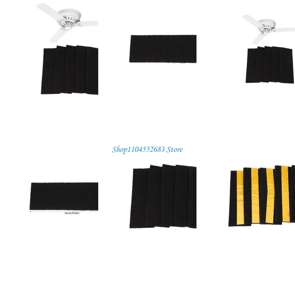 

Y6GD 5pcs/set Effective Ceiling Fan Filter Lightweight Ceiling Fan Filter Adhesive Fan Filter 5pcs/set Enhances Indoor Air