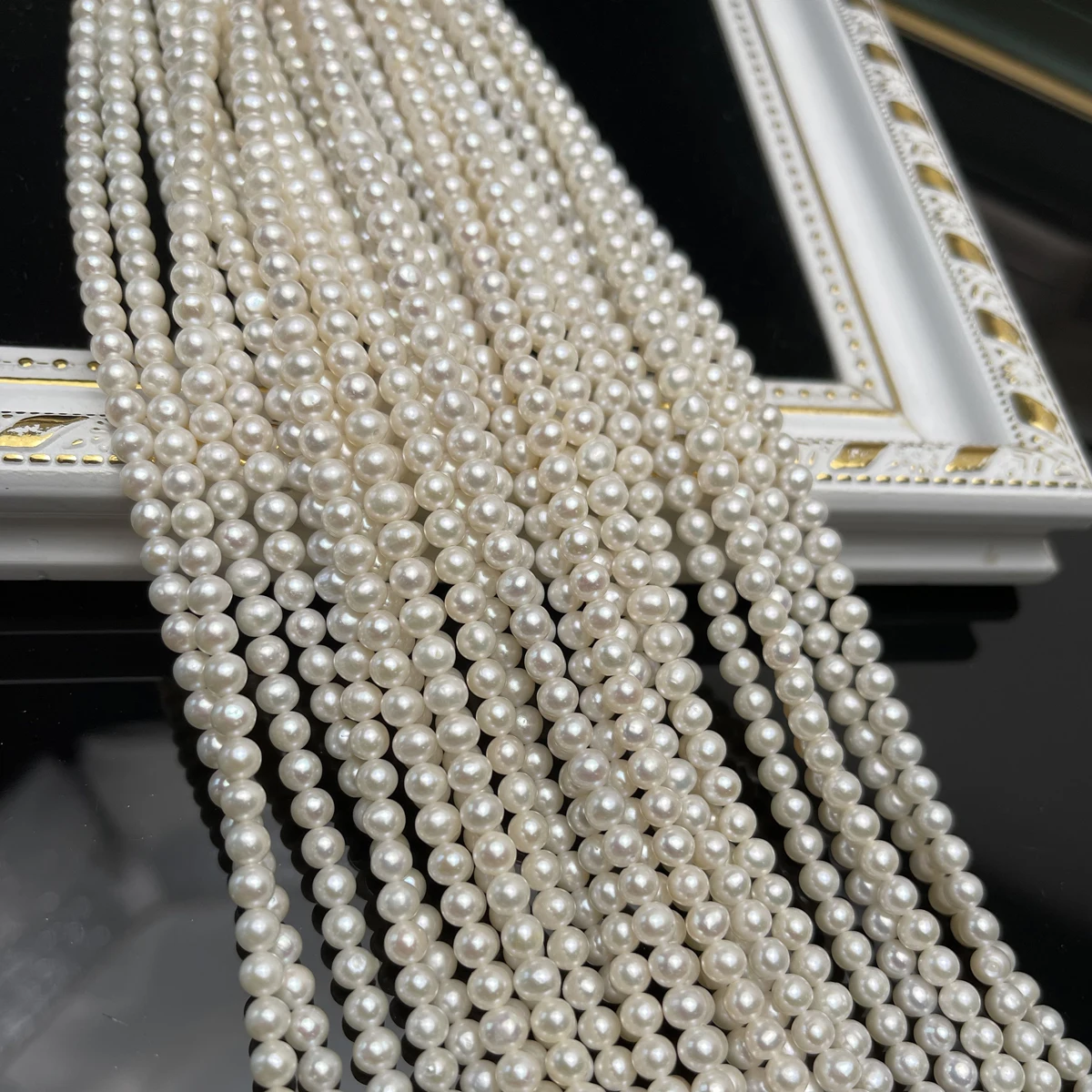 4-5mm Natural Freshwater White Round Pearl Beads for DIY Jewelry Making Necklace Earrings Bracelet Women Accessories Gift