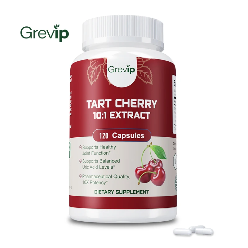 

Tart Cherry 10:1 Extract- Premium Uric Acid Cleanse, Supports Joints, Muscles, Sleep Health, Antioxidants