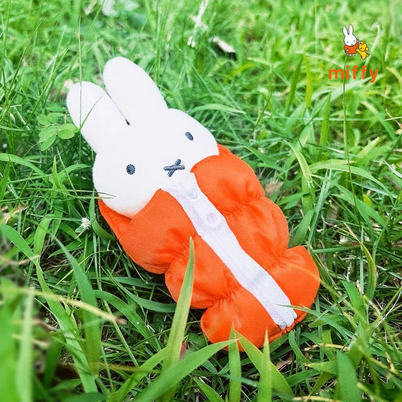 Kawaii Miffy peluche poupée dessin animé Orange sac de couchage lapin moelleux peluche jouet sac à dos Dopamine Anime accessoires cadeaux parfaits