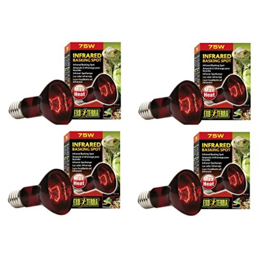 Heat-Glo Infrared Spot Lamp, 75-Watt/120-Volt 4 Pack