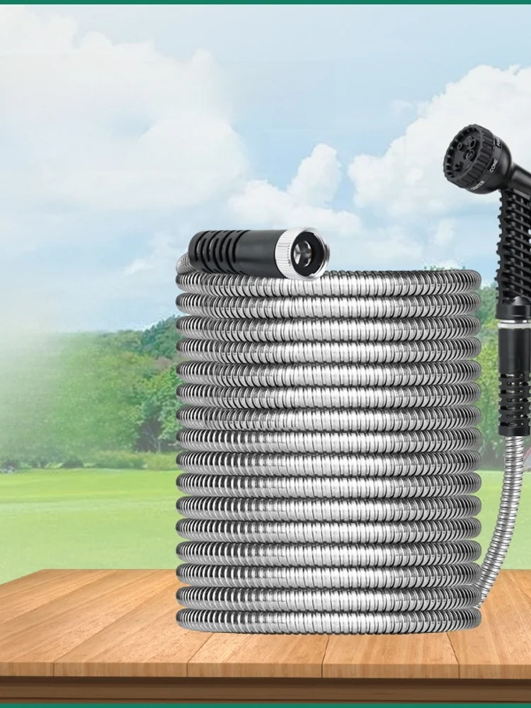 

Насадка для садового шланга из нержавеющей стали, распылительная головка, флористический садовый поливочный пистолет, инструменты для ухода за газоном, клумба, капельное орошение