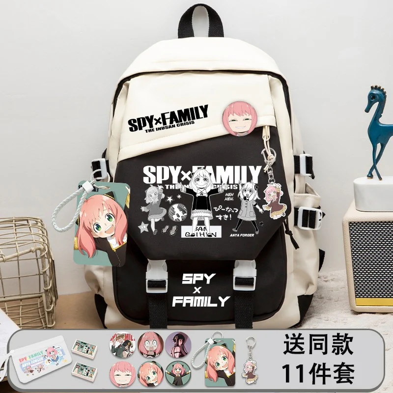 30×43×14cm Black Blue Green, Spy x Family, Anime, Student School Bags, Backpacks, Girls