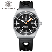 STEELDIVE Brand SD1963 Hot Sale 42mm Black Dial Ceramic Bezel 200M Waterproof NH35 Automatic  Mens Dive Watches Mechanical Reloj