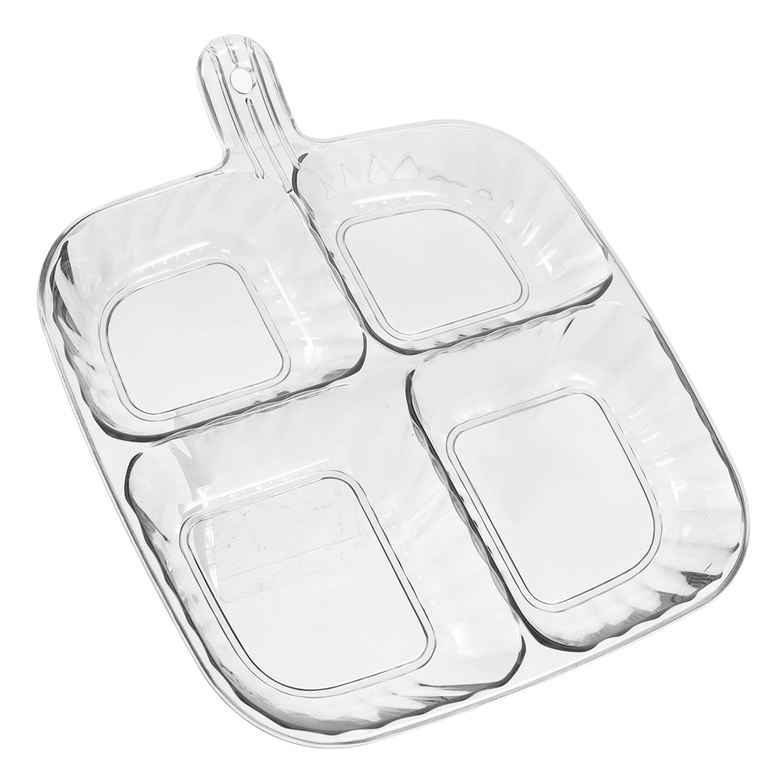 

Kitchen Prep Tray Garlic Holder Grey Plastic Divided Plate Vegetable Meal Condiment Ingredient Cutting Storage Keeper