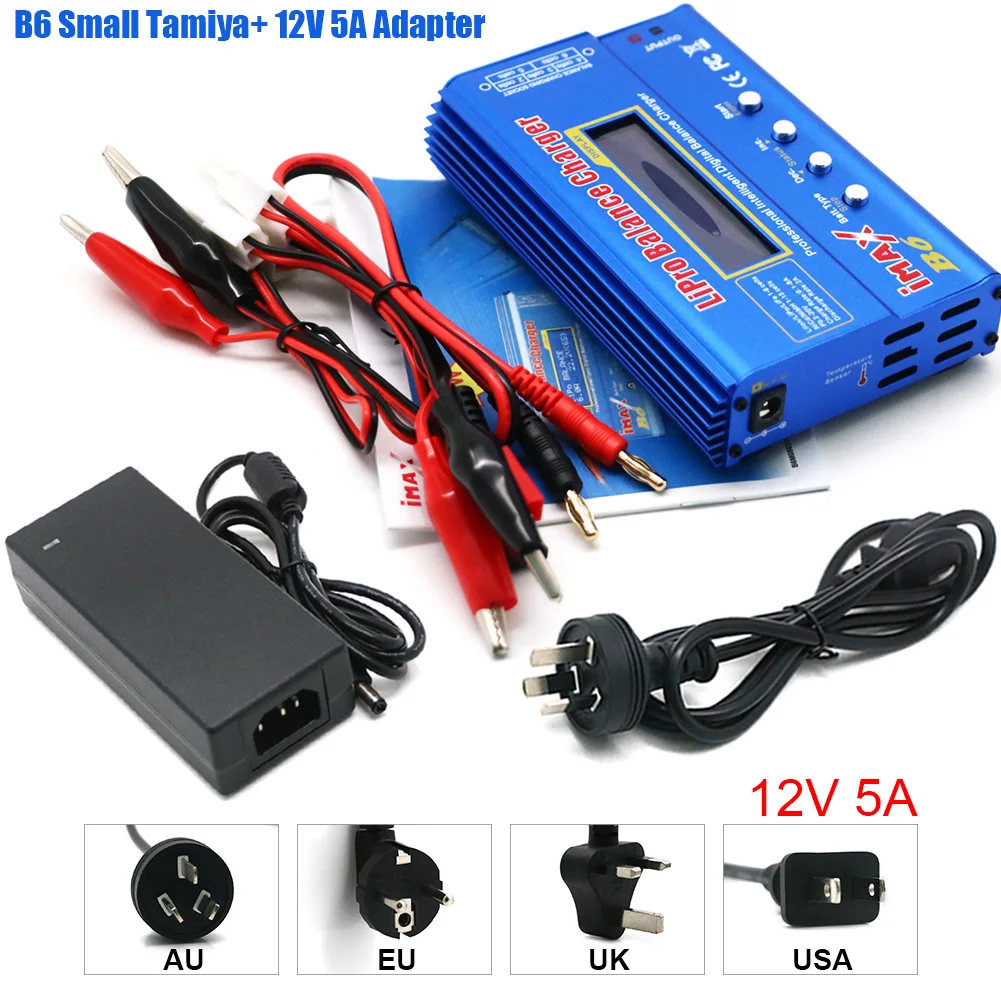 IMAX B6 80W Batterijlader Lipo NiMh Li-ion Ni-Cd Digitale Lipro Balanslader Ontlader Wisselstroom 12V 5A Adapter Voor Rc Auto