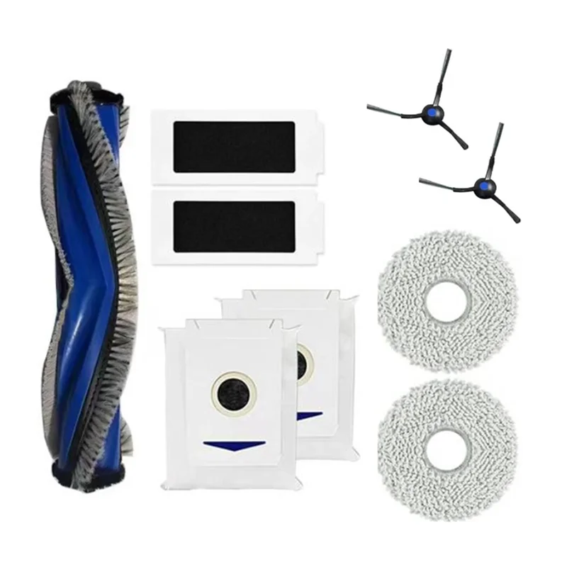 -Piezas de repuesto de dosembre para aspiradora Ecovacs Debot T30 Pro Omni / T30 Pro, filtro de Cepillo Lateral principal lavable, bolsa de polvo Mo