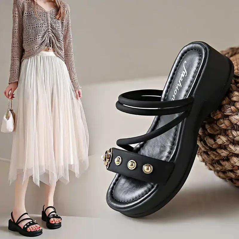 Cordon Ete femme pour maison pantoufles sandales à talons bas chaussures tongs sandales baskets Sport Sneskers Deporte Out