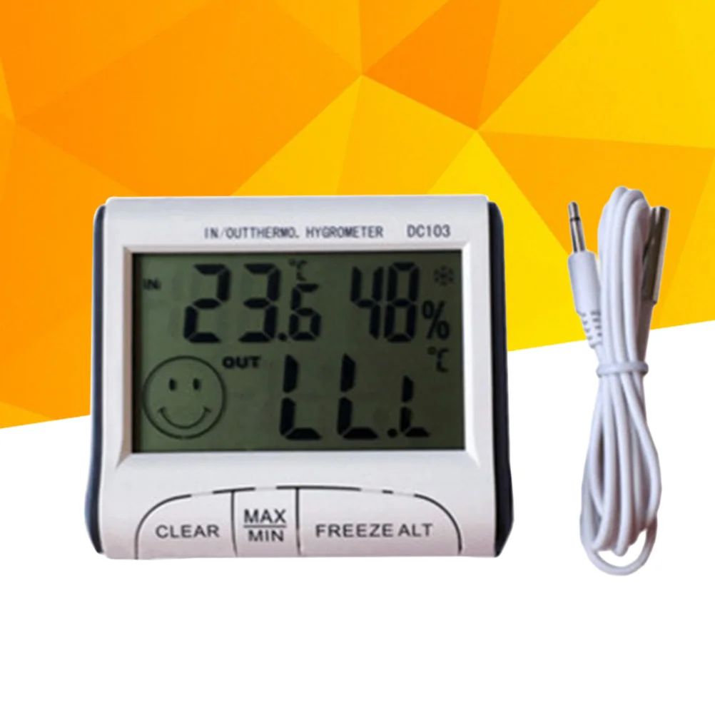 Digitale vochtigheidsmeter Nauwkeurige hygrometer Elektrische thermometer Hygiometer Huishoudelijke temperatuurmonitor Elektrisch bureau Compact