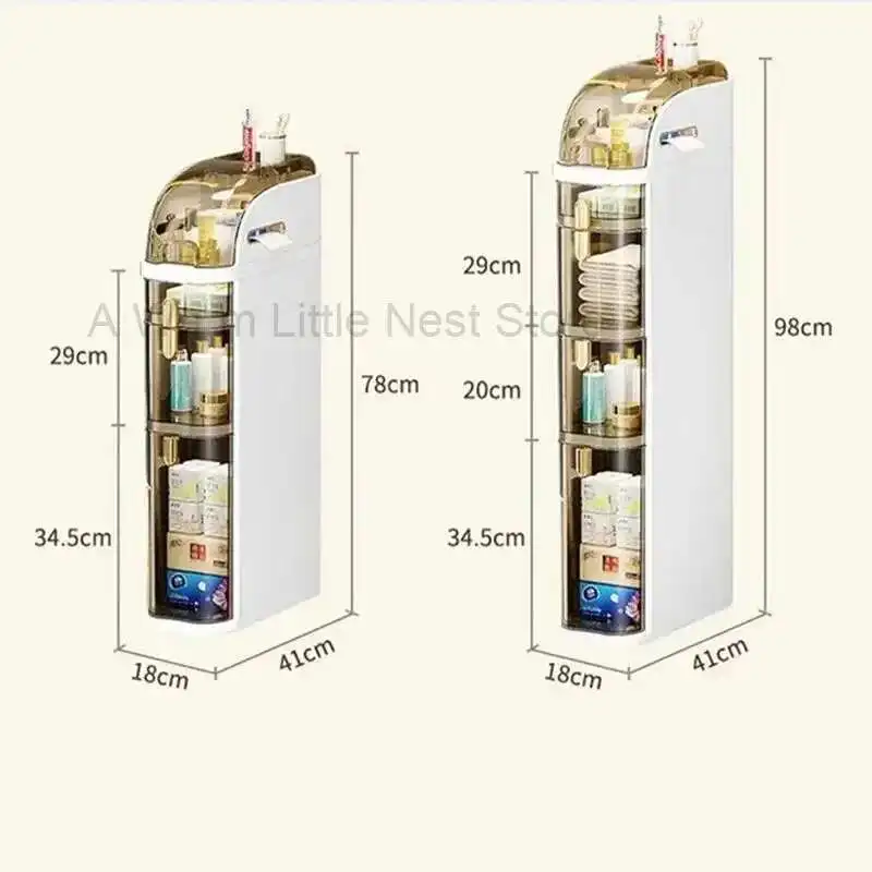 Japanese Household Bathroom Cabinet for Balcony Multi-layer Storage Cabinets with Wheels Luxury Plastic Cabinet for Bedroom