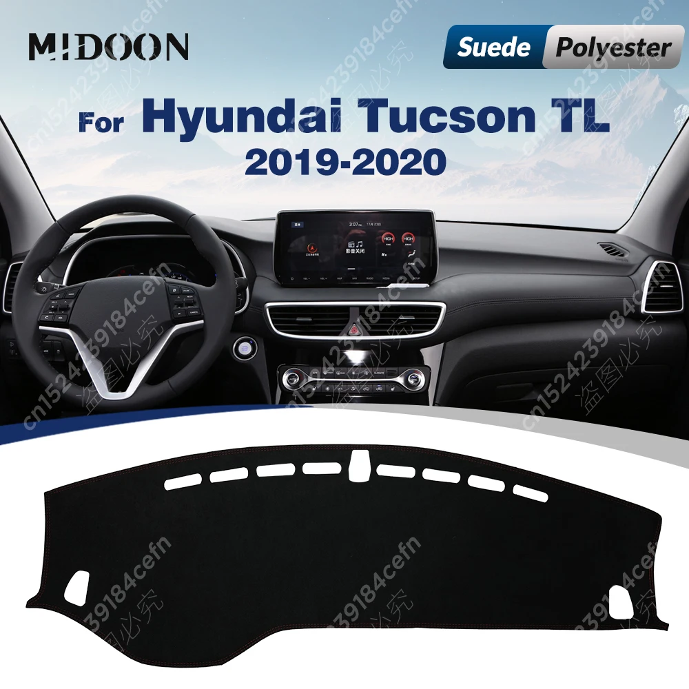 Car Dashboard Cover For Hyundai Tucson TL 2019 2020 Dash Mat Sun Shade Anti-UV Carpets Car Accessories