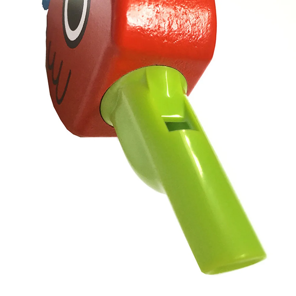 Wooden Cartoon Bird Whistle Creative Musical Instrument Early Educational Baby Infant Random Color Pattern Kids Whistle
