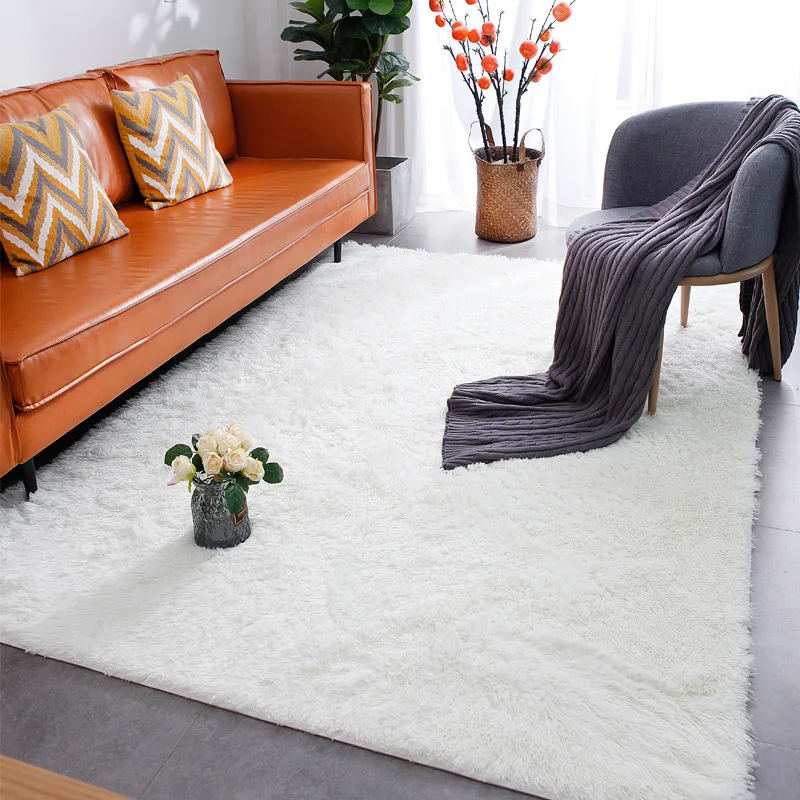 Plush Living Room Carpet Furry Lounge Large Rug In The Bedroom Modern Decoration For Children's Room Shaggy Floor Mat Bedside