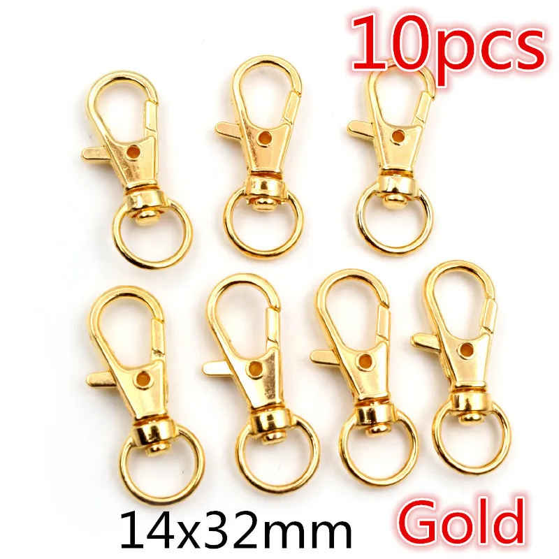 5-10pcs Snap Haken Trigger Clips Schnallen Für Keychain Hummer Karabiner Haken für Halskette Schlüssel Ring Verschluss schmuck Liefert