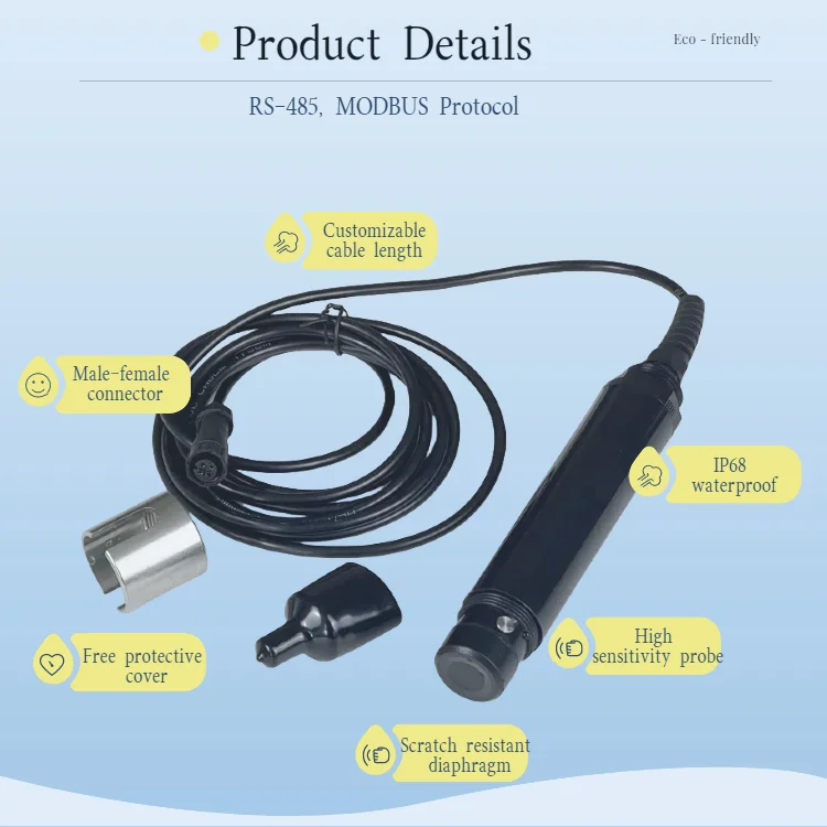 Aquaculture High Accuracy CE Fluorescent Film DO Sensor Oxygen in Water Meter Industrial Dissolved Oxygen Sensor