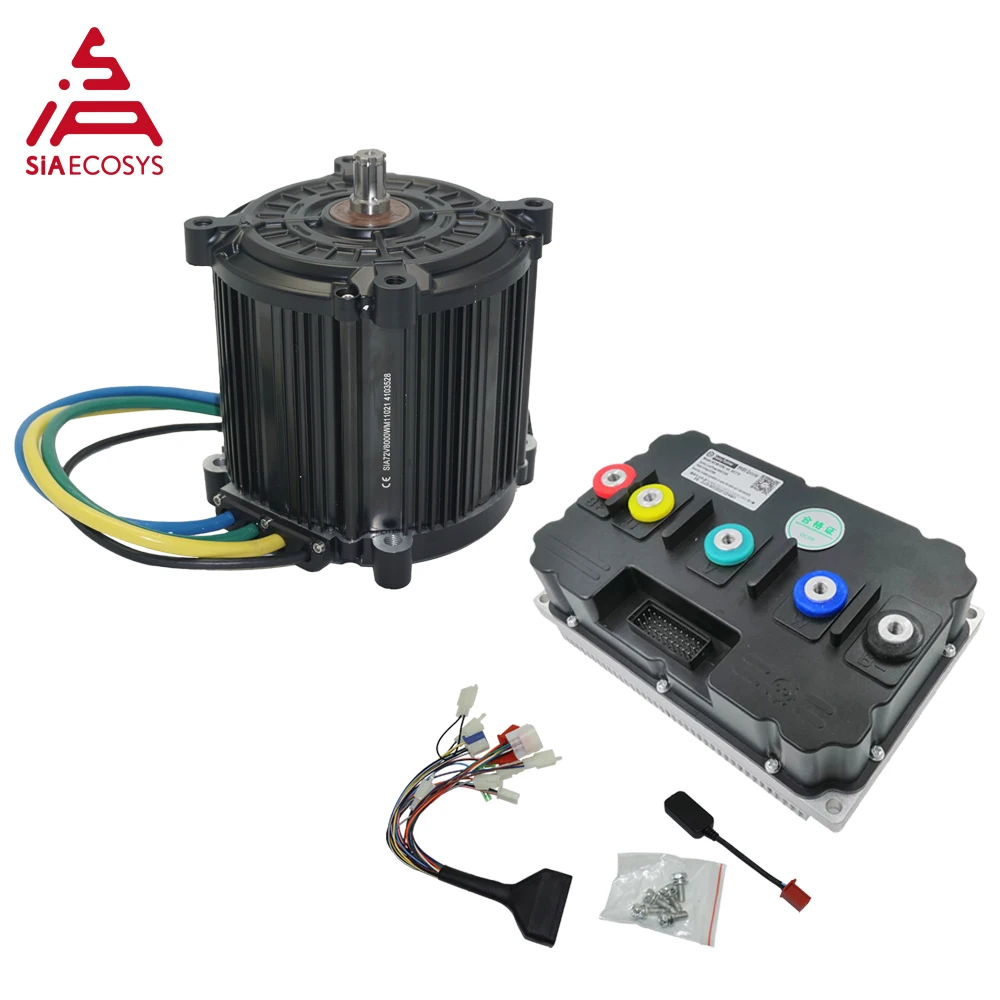 QSMOTOR-Motor de accionamiento medio con controlador lejano para motocicleta eléctrica, controlador para Dirtbike, adultos, 90H, 8000W, 72V, 110kph,